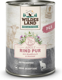 Produktbild von Wildes Land Rind mit Distelöl PUR Adult - 12 x 400 g