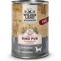 Produktbild von Wildes Land Rind mit Distelöl PUR Adult - 6 x 400 g