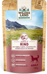 Produktbild von Wildes Land Rind mit Süßkartoffel Classic Adult Nassfutter - 32 x 150 g