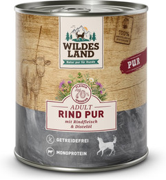 Produktbild von Wildes Land Rind PUR mit Distelöl Adult - 24 x 800 g