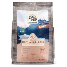 Produktbild von Wildes Land Soft Adult Truthahn & Lachs mit Reis - 1,5 kg