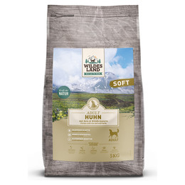 Produktbild von Wildes Land Soft Trockenfutter für Hunde mit Huhn, Reis und Wildkräutern - 5 kg