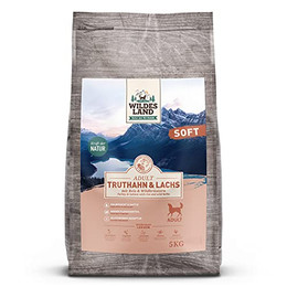 Produktbild von Wildes Land Soft Trockenfutter für Hunde Truthahn & Lachs mit Reis und Wildkräutern - 5 kg