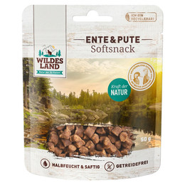 Produktbild von Wildes Land Softsnack Ente & Pute - 8 x 50 g