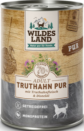Produktbild von Wildes Land Sparpaket 12 x 400g Truthahn PUR