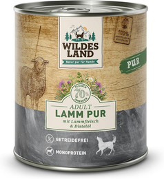 Produktbild von Wildes Land Sparpaket 12 x 800g Lamm PUR