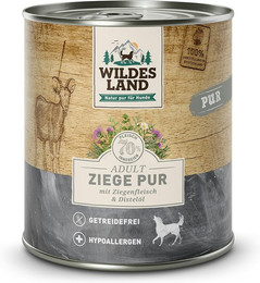 Produktbild von Wildes Land Sparpaket 12 x 800g Ziege PUR