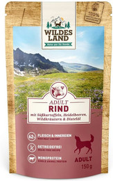 Produktbild von Wildes Land Sparpaket 16 x 150g Rind mit Süßkartoffel