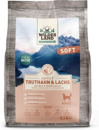 Produktbild von Wildes Land Truthahn und Lachs SOFT Sparpaket 2 x 5kg Hundetrockenfutter