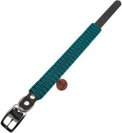Produktbild von Wildfang Hundehalsband Meergeflüster aus Biothane mit Paracord dunkles Türkis M