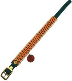 Produktbild von Wildfang Hundehalsband Waldgeflüster aus Biothane mit Paracord creme/türkis XXS