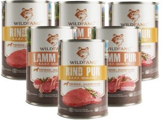 Produktbild von Wildfang Nassfutter Mix 6 x 400g - BARF Qualität