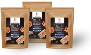 Produktbild von Wildfang Snacks mit 80 % Fisch - 3 x 70 g