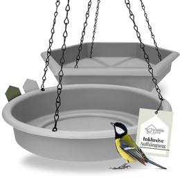 Produktbild von WILDLIFE HOME 2er Set Vogelfutterspender Grau