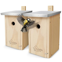 Produktbild von WILDLIFE HOME Nistkasten Meisen 2er Set mit Metalldach