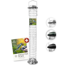 Produktbild von wildtier liebe Meisenknödelhalter aus Edelstahl 52cm, Silber