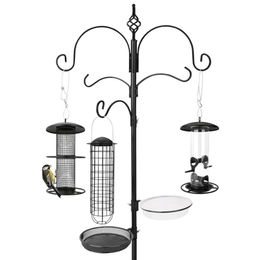 Produktbild von wildtier liebe Vogel Futterstation aus wetterfestem Metall, 235 cm, Schwarz
