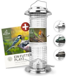 Produktbild von wildtier liebe Vogelfuttersäule Edelstahl 23,5cm - 23,5 cm
