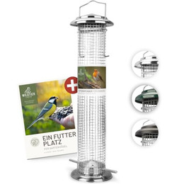Produktbild von wildtier liebe Vogelfuttersäule Edelstahl 38cm - 38 cm