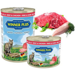 Produktbild von Winner Plus Cat Menue Katzenfutter mit Rind & Huhn - 195 g
