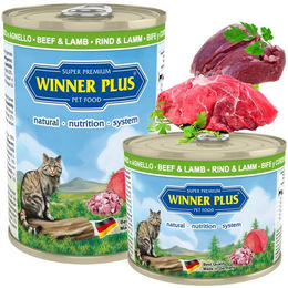 Produktbild von Winner Plus Cat Menue Katzenfutter mit Rind & Lamm - 395 g