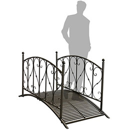 Produktbild von Wohaga Gartenbrücke Metall mit Geländer Antik-Optik