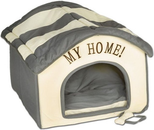 Produktbild von Wohnungs-Hundehütte Indoor mit Wendekissen und Spielzeug