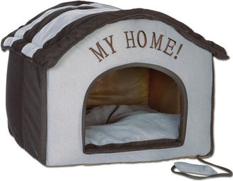 Produktbild von Wohnungs-Hundehütte Indoor mit Wendekissen und Spielzeug