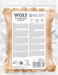 Produktbild von Wolf of Wildenress Kauknochen aus Pferdehaut "White Infinity" - Sparpaket 9 x 17cm