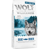 Produktbild von Wolf of Wilderness Adult Blue River Freilandhuhn & Lachs - 12 kg