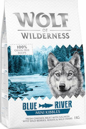 Produktbild von Wolf of Wilderness Adult "Blue River" Lachs - getreidefrei - Sparpaket: 5 x 1 kg MINI