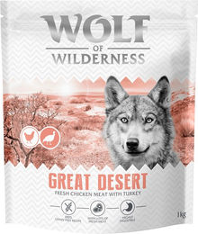 Produktbild von Wolf of Wilderness Adult "Great Desert" Pute - getreidefrei - 1 kg: neue Rezeptur