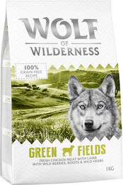 Produktbild von Wolf of Wilderness Adult Green Fields Lamm - 1 kg