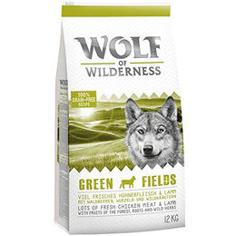 Produktbild von Wolf of Wilderness Adult Green Fields Lamm Trockenfutter - 12 kg