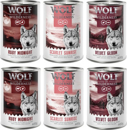 Produktbild von Wolf of Wilderness Adult mit frischem rotem Fleisch - 6 x 400 g