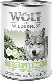 Produktbild von Wolf of Wilderness Adult mit viel frischem Geflügel und Lamm - 6 x 400 g