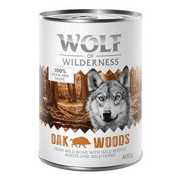 Produktbild von Wolf of Wilderness Adult Single Protein Oak Woods Wildschwein - 6 x 400 g