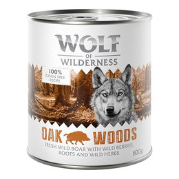 Produktbild von Wolf of Wilderness Adult Single Protein Oak Woods Wildschwein Nassfutter Hund - 6 x 800 g