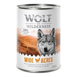 Produktbild von Wolf of Wilderness Adult Single Protein Wide Acres Huhn - 6 x 400 g