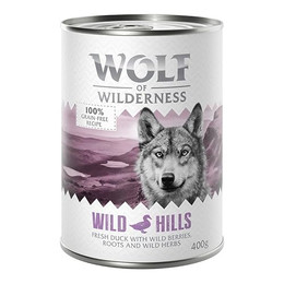 Produktbild von Wolf of Wilderness Adult Single Protein Wild Hills Ente - 6 x 400 g