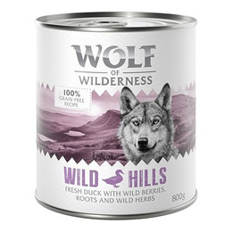 Produktbild von Wolf of Wilderness Adult Single Protein Wild Hills Ente - 6 x 800 g