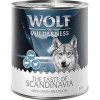 Produktbild von Wolf of Wilderness Adult The Taste Of Scandinavia Rentier Lachs Huhn - 6 x 800 g