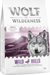 Produktbild von Wolf of Wilderness Adult Wild Hills Ente - 1 kg