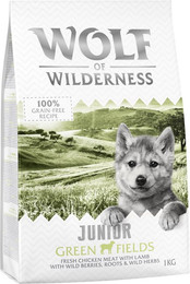 Produktbild von Wolf of Wilderness Junior Green Fields Lamm - 1 kg