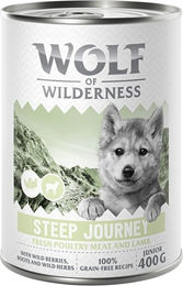 Produktbild von Wolf of Wilderness Junior mit viel frischem Geflügel und Lamm - 6 x 400 g