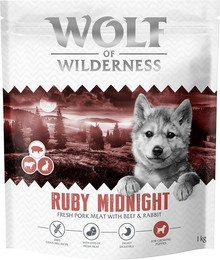 Produktbild von Wolf of Wilderness Junior Ruby Midnight Rind & Kaninchen - 5 x 1 kg