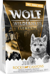 Produktbild von Wolf of Wilderness JUNIOR Sensitiv "Rocky Canyons" Freiland-Rind - getreidefrei - 300 g