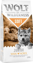 Produktbild von Wolf of Wilderness Junior Soft Wide Acres Huhn - 12 kg
