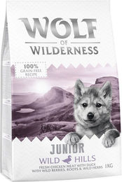 Produktbild von Wolf of Wilderness Junior Wild Hills Ente - 1 kg