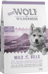 Produktbild von Wolf of Wilderness Junior "Wild Hills" Ente - getreidefrei - 5 kg